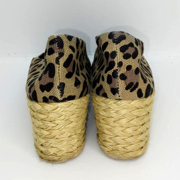 Ralph Lauren Designer Women's Pre-owned Espadrille Leopard Wedge Shoes - sz. 9B - Picture 4 of 6